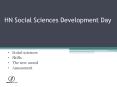 HN Social Sciences Development Day PowerPoint PPT Presentation