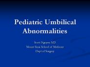 Pediatric Umbilical Abnormalities