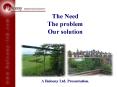 The Need The problem Our solution    A Balcony Ltd. Presentation. PowerPoint PPT Presentation
