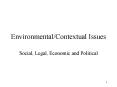 Environmental/Contextual Issues PowerPoint PPT Presentation