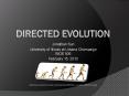 Directed Evolution PowerPoint PPT Presentation