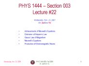 PHYS 1444-003, Fall 2005