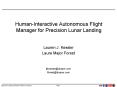 Human-Interactive Autonomous Flight Manager for Precision Lunar Landing PowerPoint PPT Presentation