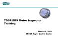 TDSP EPS Meter Inspector Training PowerPoint PPT Presentation