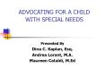 ADVOCATING FOR A CHILD WITH SPECIAL NEEDS PowerPoint PPT Presentation