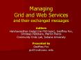 Managing Grid and Web Services and their exchanged messages PowerPoint PPT Presentation