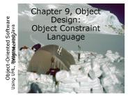 Lecture for Chapter 9, Object Design: Specifying Interfaces