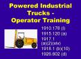 Powered Industrial Trucks - Operator Training PowerPoint PPT Presentation