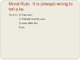 Moral Rule:It is (always) wrong to tell a lie. PowerPoint PPT Presentation