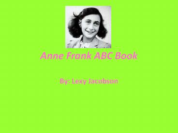 Anne Frank ABC Book