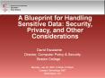 A Blueprint for Handling Sensitive Data: Security, Privacy, and Other Considerations PowerPoint PPT Presentation