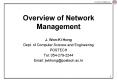 Overview of Network Management PowerPoint PPT Presentation