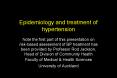 Epidemiology and treatment of hypertension PowerPoint PPT Presentation