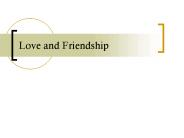 Love and Friendship