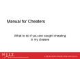 Manual for Cheaters PowerPoint PPT Presentation