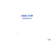 ???? ?????? 0368-2159 Lecture 1 ?????  ??? ????????  ?????? ???   ???????:   ???? ???? ???? ??-????