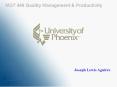 MGT 449 Quality Management PowerPoint PPT Presentation