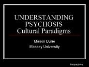 UNDERSTANDING PSYCHOSIS Cultural Paradigms