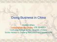 Doing Business in China PowerPoint PPT Presentation