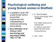 Psychological wellbeing and young Somali women in Sheffield PowerPoint PPT Presentation