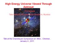 High Energy Universe Viewed Through Astrosat