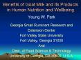 Benefits of Goat Milk and Its Products in Human Nutrition and Wellbeing PowerPoint PPT Presentation