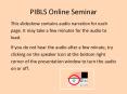 PIBLS Online Seminar PowerPoint PPT Presentation