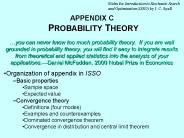 APPENDIX C PROBABILITY THEORY