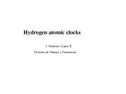 Hydrogen atomic clocks