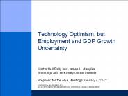 Technology Optimism, but Employment and GDP Growth Uncertainty