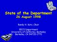 State of the Department 26 August 1998 PowerPoint PPT Presentation