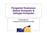 Pengantar Keamanan Sistem Komputer