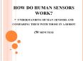 HOW DO HUMAN SENSORS WORK? - understanding human sensors and comparing them with those in a robot (50 minutes) PowerPoint PPT Presentation