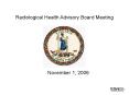 Radiological Health Advisory Board Meeting PowerPoint PPT Presentation