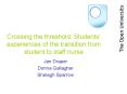 Crossing the threshold: Students PowerPoint PPT Presentation