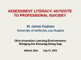ASSESSMENT LITERACY: ANTIDOTE TO PROFESSIONAL SUICIDE? PowerPoint PPT Presentation