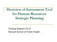 Overview of Assessment Tool for Human Resources Strategic Planning PowerPoint PPT Presentation