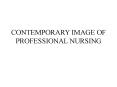 CONTEMPORARY IMAGE OF PROFESSIONAL NURSING PowerPoint PPT Presentation