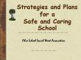 Strategies and Plans for a Safe and Caring School PowerPoint PPT Presentation