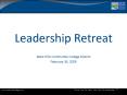 Leadership Retreat PowerPoint PPT Presentation