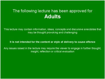 Part - time MSc course  Epidemiology