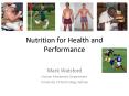 Nutrition for Health and Performance PowerPoint PPT Presentation