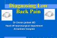 Diagnosing Low Back Pain PowerPoint PPT Presentation