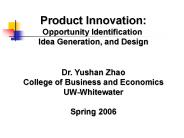 Product Innovation