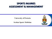 SPORTS INJURIES ASSESSMENT