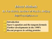 Direct Methods