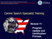 Canine Search Specialist Training