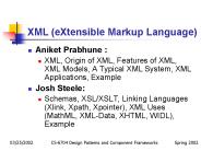 XML (eXtensible Markup Language)