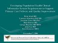Developing Population Health Clinical Informatics System Requirements to Support Primary Care Delivery and Quality Improvement PowerPoint PPT Presentation