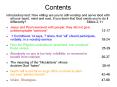 Contents PowerPoint PPT Presentation